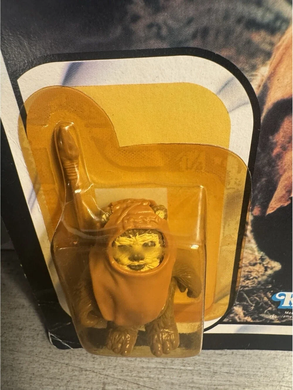 Vintage Star Wars ROTJ Wicket W Warrick Kenner 77 Back Carded Ewok Figure